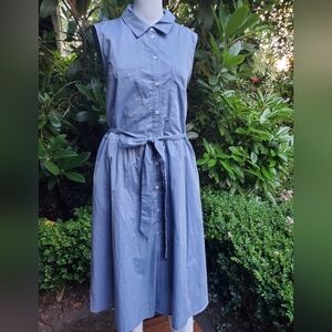 Who What Wear Blue Denim Soft Midi Dress with Button Detail Size XXL